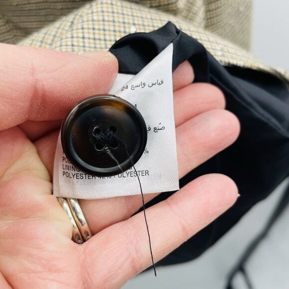 On 34th Womens Plus Size 24W Sequin Plaid Double-Breasted Blazer Jacket $99 313 - Picture 6 of 7